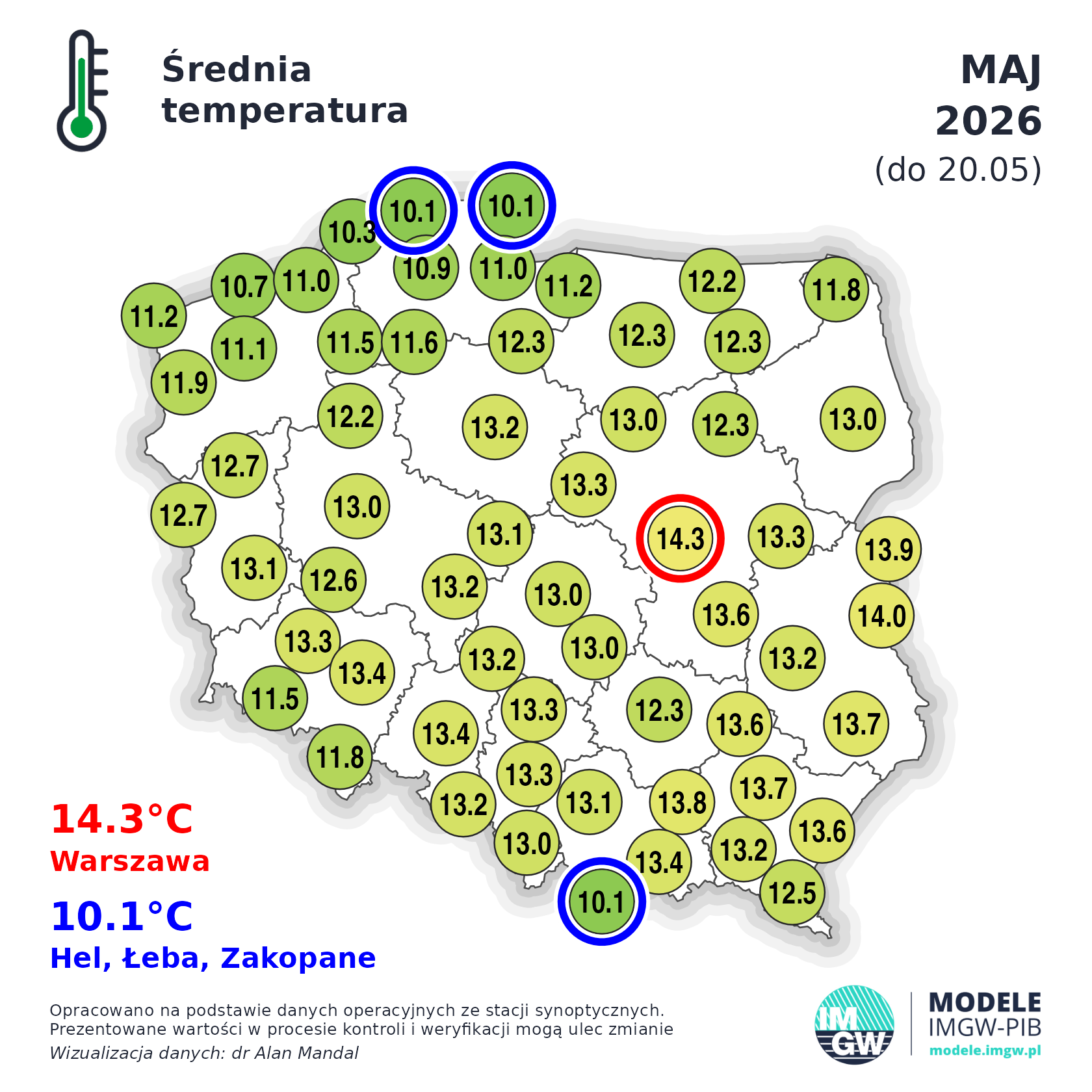 Wstępne podsumowanie maja 2026 do 20.05