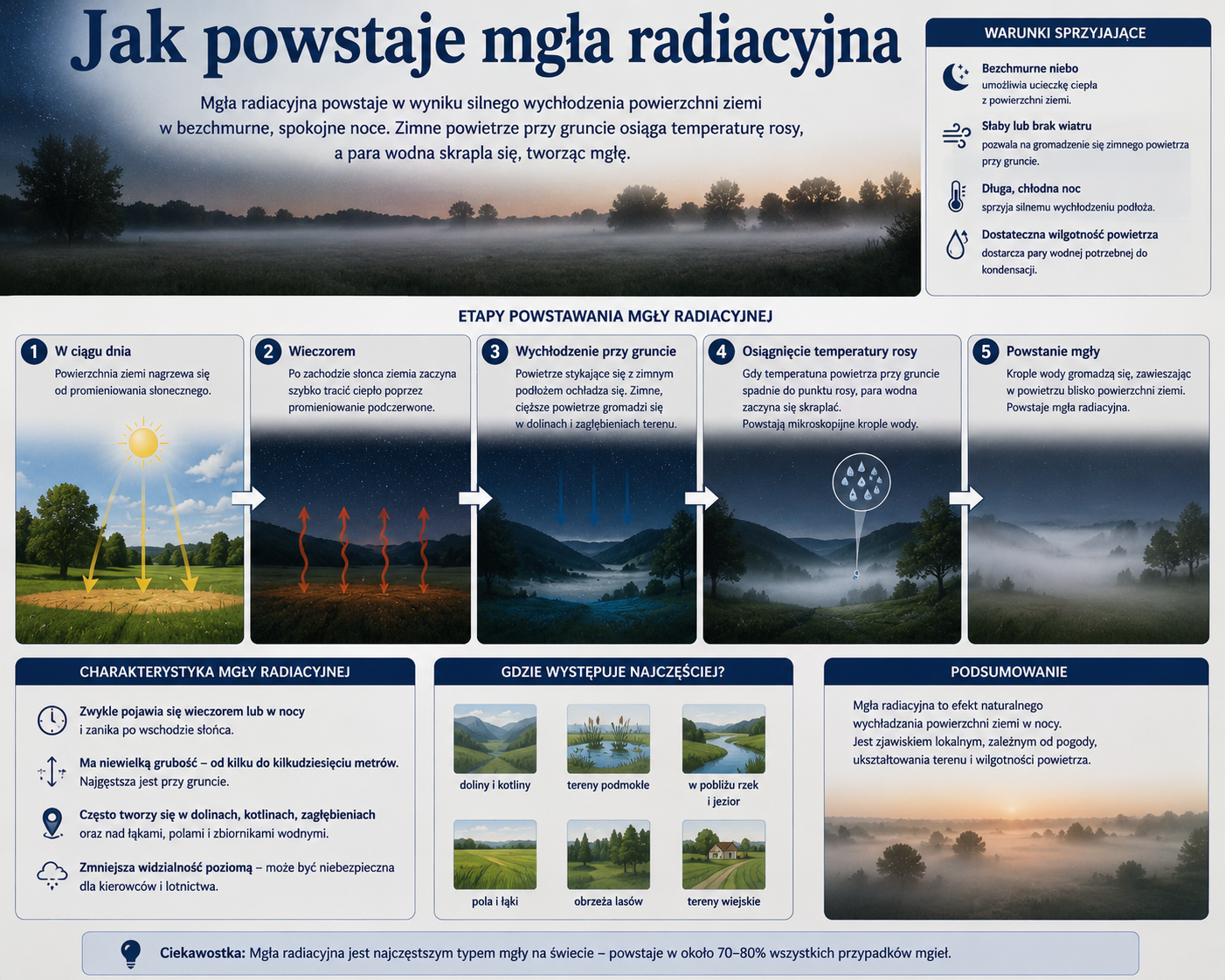 Jak powstaje mgła radiacyjna