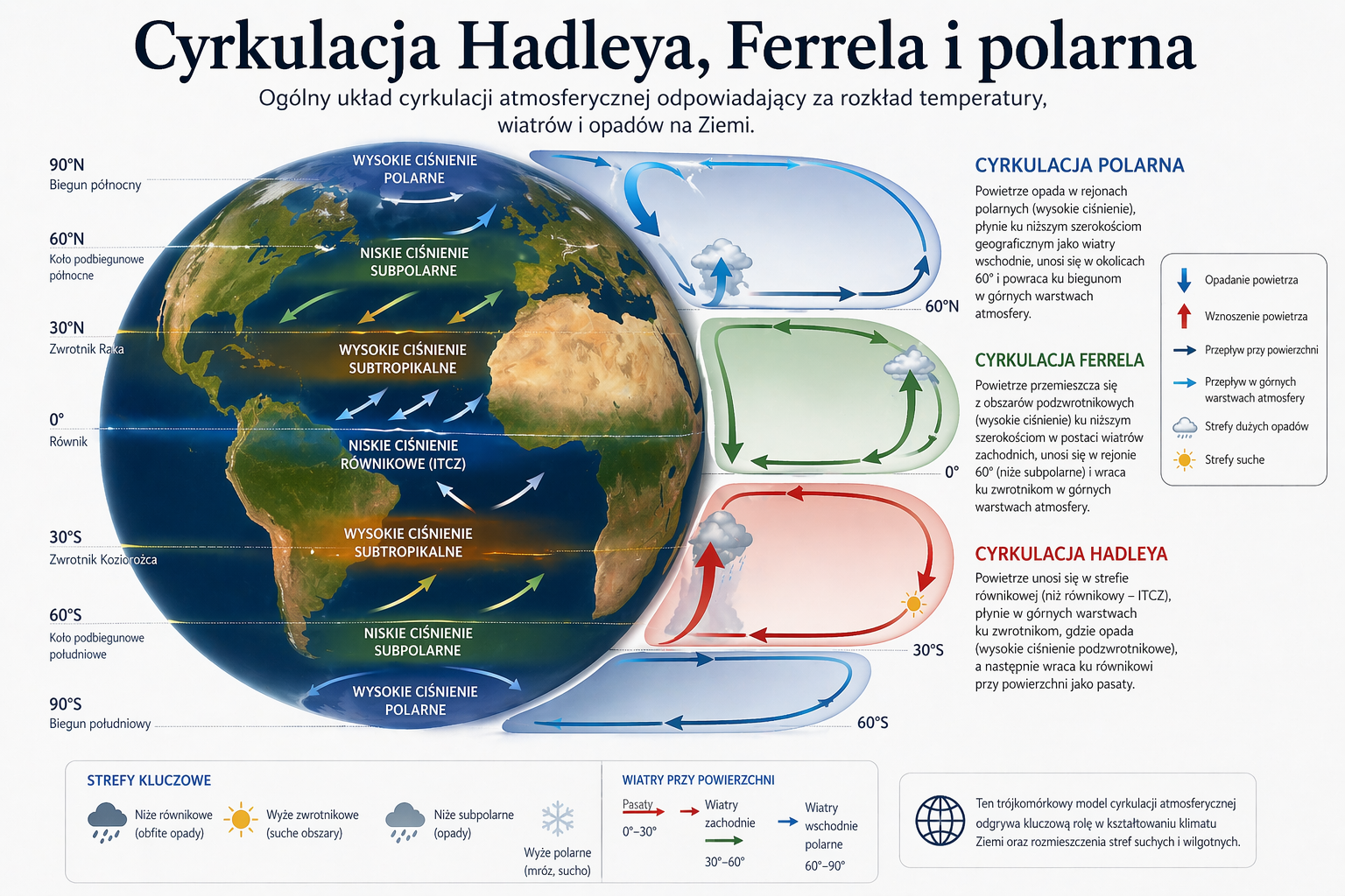 Cyrkulacja Hadleya, Ferrela i polarna
