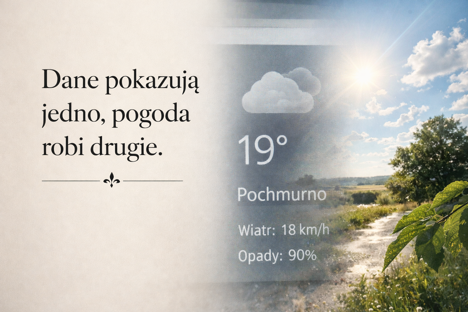 Dane pokazują jedno, pogoda robi drugie