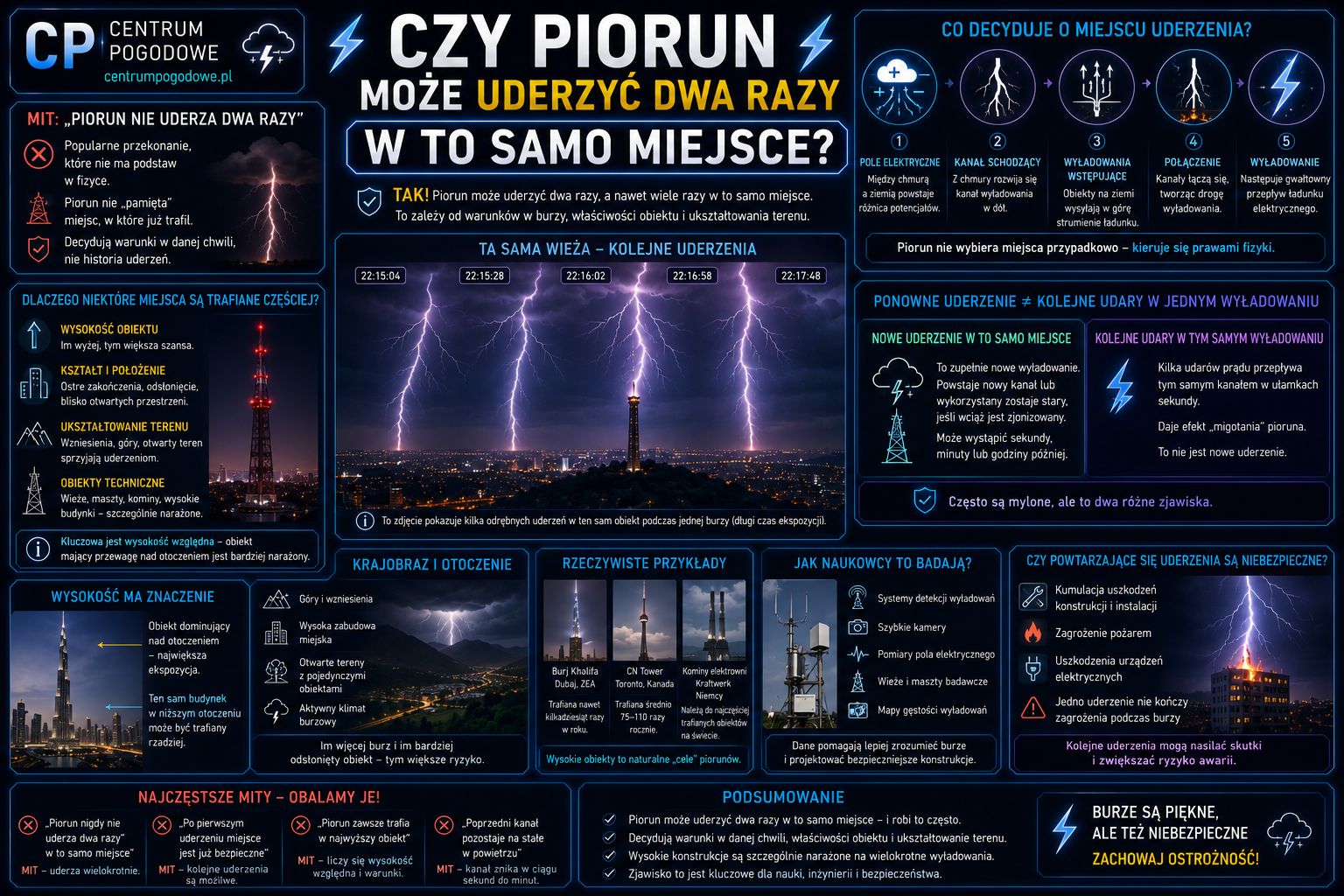 Czy piorun może uderzyć dwa razy w to samo miejsce?